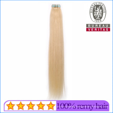 Human Hair Virgin Hair Remy Hair 18inch 20inch 613# Blond Color Tape Hair Extension with Blue Tape